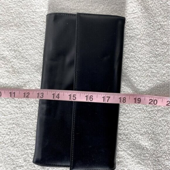 Vintage Black Clutch Handbag Wallet Purse - Picture 11 of 13
